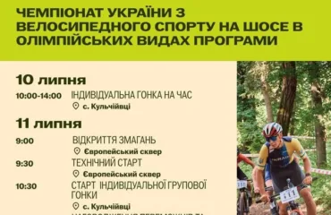 На Кам'янеччині відбудуться всеукраїнські змагання з велоспорту