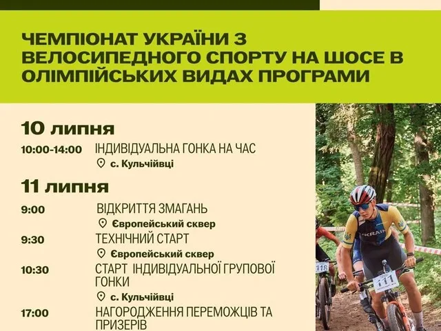 На Кам'янеччині відбудуться всеукраїнські змагання з велоспорту
